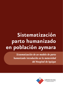 Sistematización parto humanizado en población aymara