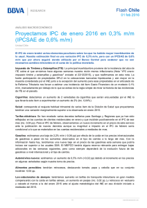 Proyectamos IPC de enero 2016 en 0,3% m/m (IPCSAE de 0,6% m/m)