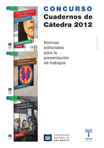 Concurso Cuadernos de Cátedra 2012. - unsam edita