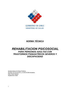 Rehabilitación Psicosocial - Colegio de Terapeutas Ocupacionales
