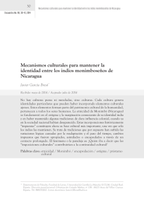 Mecanismos culturales para mantener la identidad entre los indios