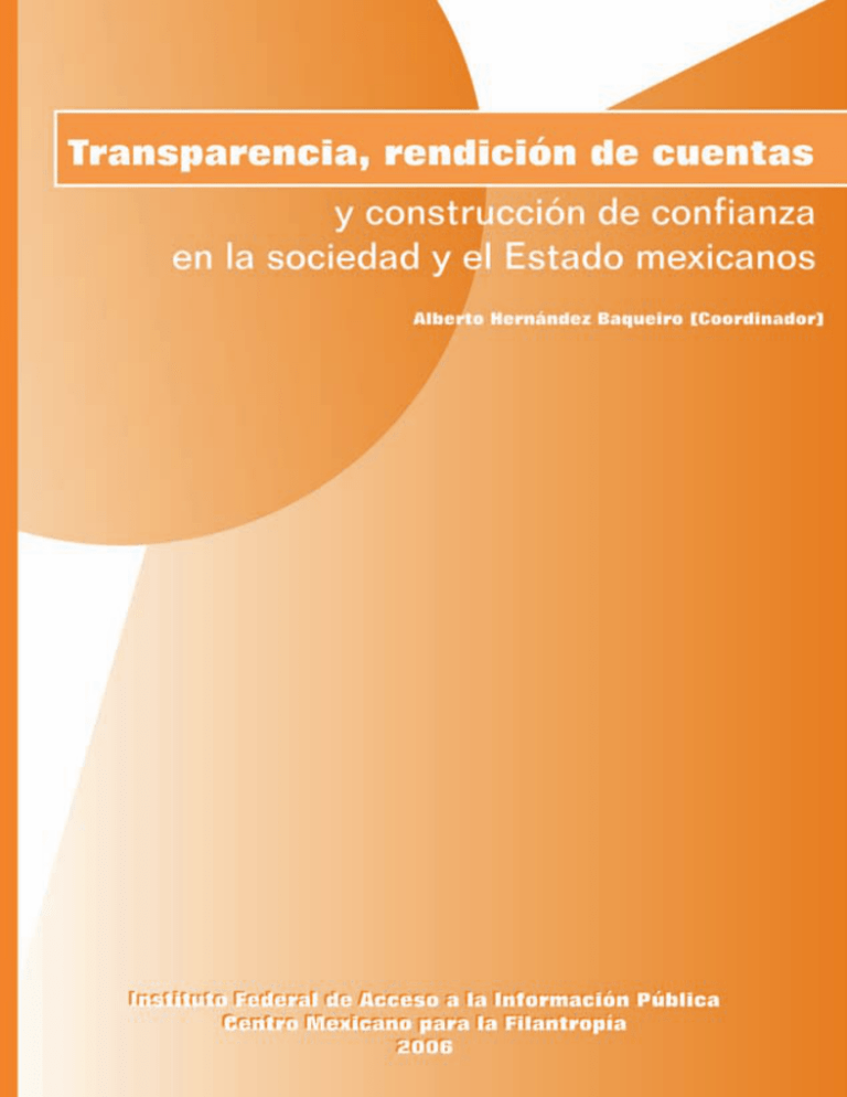 Transparencia, Rendición De Cuentas Y Construcción De