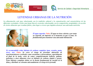 LEYENDAS URBANAS DE LA NUTRICIÓN
