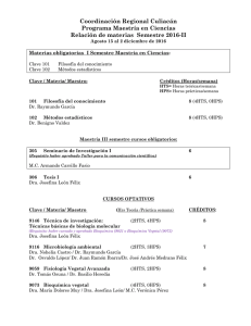 Listado de cursos Culiacán 2016-II
