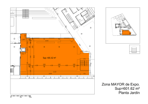 Zona MAYOR de Expo. Sup=601.62 m² Planta Jardin