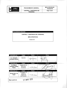 Control y Asistencia de personal