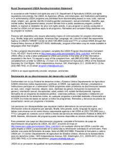 Rural Development USDA Nondiscrimination Statement