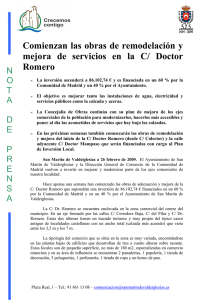 nota de prensa obras doctor romero