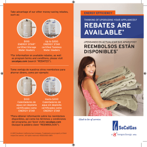 rebates are available