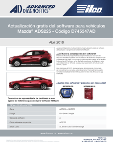 Actualización gratis del software para vehículos Mazda® ADS225