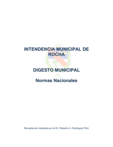 INTENDENCIA MUNICIPAL DE ROCHA DIGESTO MUNICIPAL