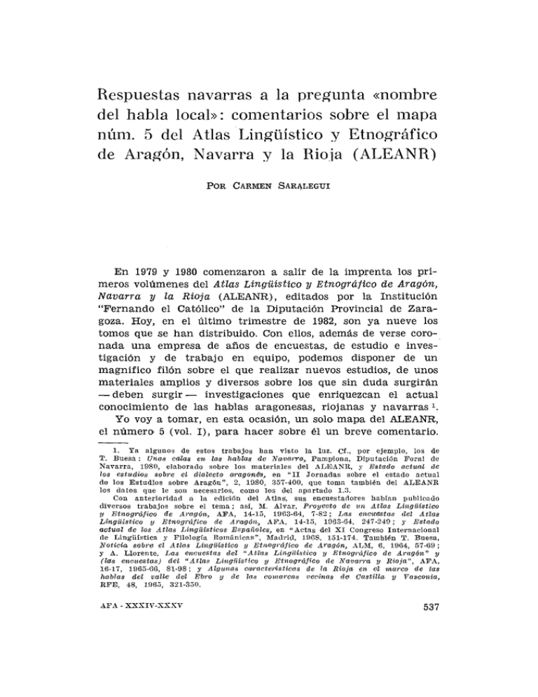 Respuestas Navarras A La Pregunta nombre Del Habla Local