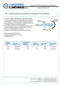BS – Cable Bomba Sumergible con aislación PVC antillama