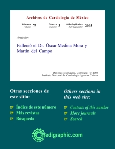 Falleció el Dr. Óscar Medina Mora y Martín del