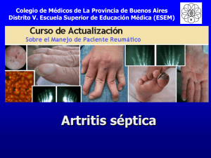 Artritis séptica - Curso de Actualización Sobre el Manejo de