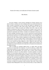 "Poesías" de H. Heine, en la traducción de Teodoro Llorente (1908)