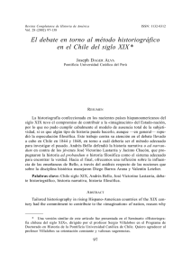 El debate en torno al método historiográfico en el Chile del siglo XIX *