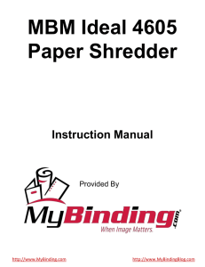 MBM Ideal 4605 Paper Shredder