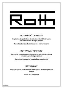 Ficha Técnica e Instalación ROTHAGUA Cerrado