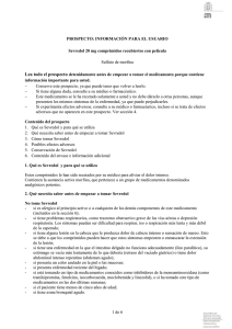 Prospecto - Agencia Española de Medicamentos y Productos