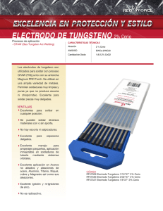 Electrodo Tungsteno - Info. del Producto