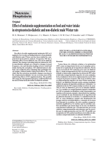 Effect of melatonin supplementation on food and water intake in