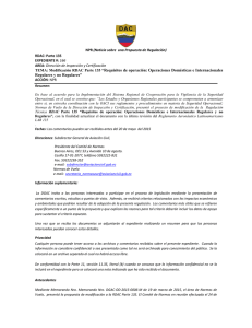 RDAC: Parte 135 EXPEDIENTE - Direcci&oacute;n General de Aviaci&oacute;n Civil