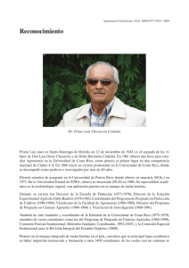 Reconocimiento al Dr. Primo Luis Chavarría