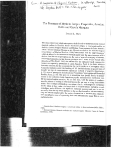 The Presence of Myth in Borges, Carpentier, Asturias, Rulfo and