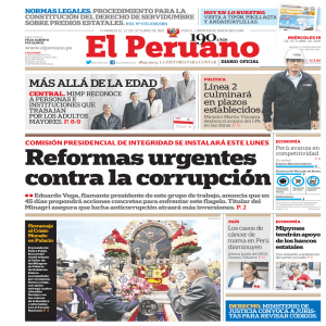 Reformas urgentes contra la corrupción - Peruana