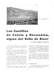 Los Castillos de Estela y Rocasalva^ vigías del Valle de Amer