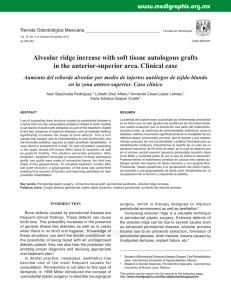 Alveolar ridge increase with soft tissue autologous