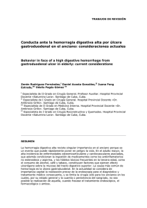 Conducta ante la hemorragia digestiva alta por úlcera