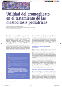 Utilidad del cromoglicato en el tratamiento de las mastocitosis