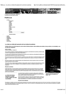 Page 1 Público.es - La crisis se olvida del aumento de los niveles