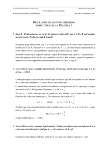 Resolución de algunos problemas sobre temas de la práctica 3