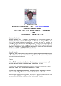 Dr. Carlos González Salas Profesor de Carrera Asociado “C” de