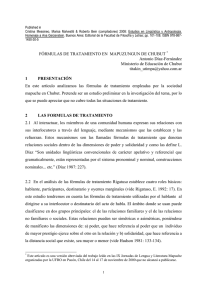 Fórmulas de tratamiento en Mapuzungun de Chubut