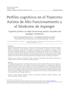 Perfiles cognitivos en el Trastorno Autista de Alto Funcionamiento y