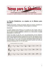 La Escala Octatónica: su empleo en la Música para Saxofón.