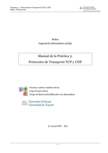 Manual de la Práctica 3: Protocolos de Transporte TCP y UDP