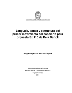 Lenguaje, temas y estructura del primer movimiento del concierto
