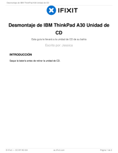 Disassembling IBM ThinkPad A30 CD Drive