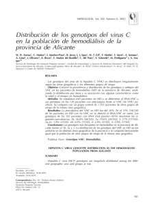 Distribución de los genotipos del virus C en la población de