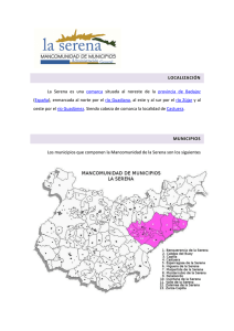 Datos Generales - Mancomunidad de Municipios "La Serena"