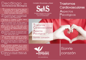 Trastornos cardiovasculares - Colegio Oficial de Psicólogos de Madrid