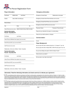 In-Person Registration Form - United Soccer Alliance of Indiana