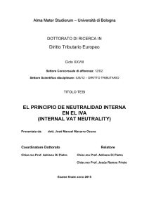 el principio de neutralidad interna en el iva (internal vat neutrality)