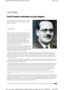 Paul Preston reivindica a Juan Negrín