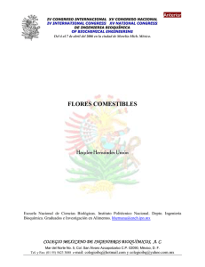 FLORES COMESTIBLES - Instituto Politécnico Nacional